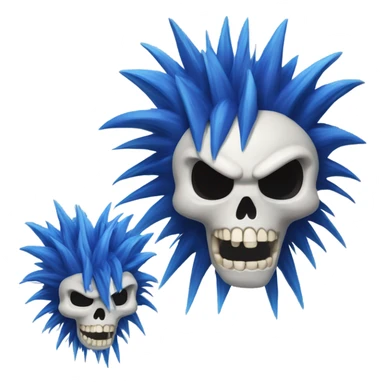 Sonic skull impressed sticker