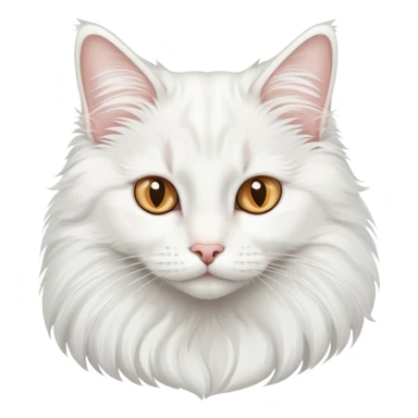 Turkish Angora cat, fluffy and elegant sticker