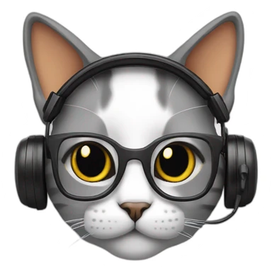 GEEK CAT GAMER HEADSET sticker