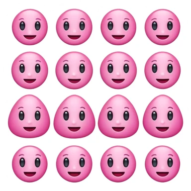 Pink emojis sticker