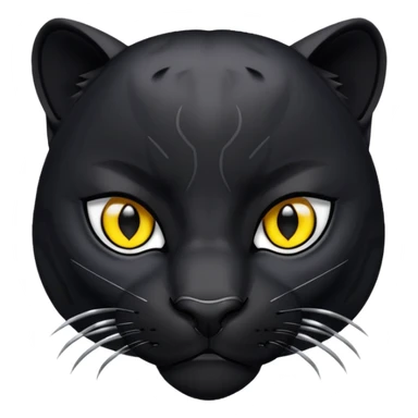 Black panther face only  sticker