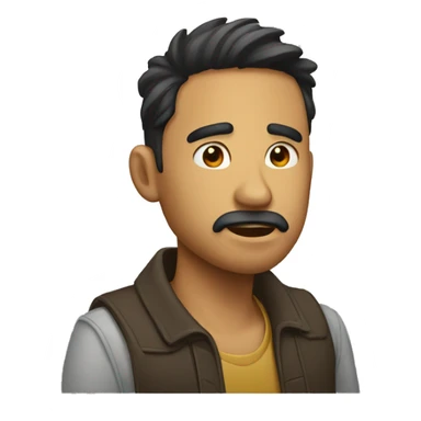 Hombre asiendo mewing sticker