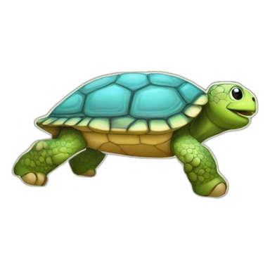 tortue sur chevale sticker