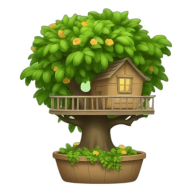 Potted Treehouse sticker