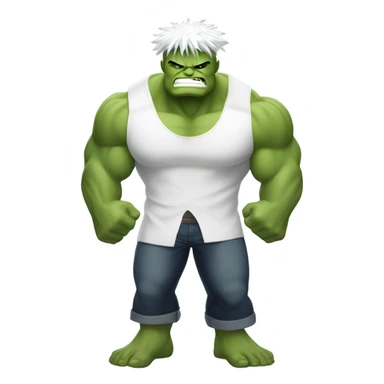 Hulk with gojo anime sticker