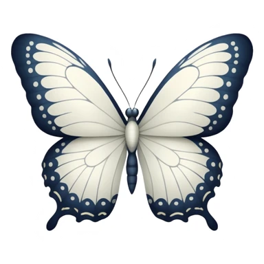 white butterfly sticker