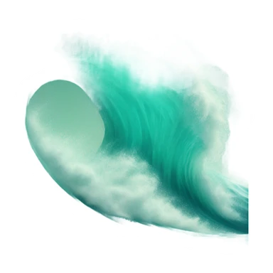 teal ocean wave sticker