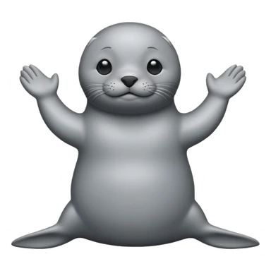 seal in flipper pose sticker