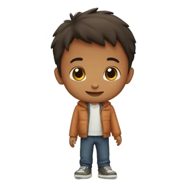 boy saying goodbye sticker