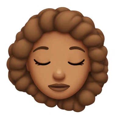 Browns skin girl sleeping  sticker