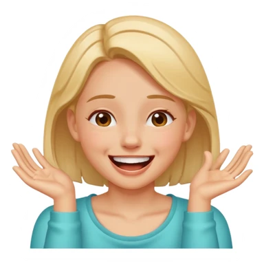 Girl with hands around her neck while laughing and sweating sticker