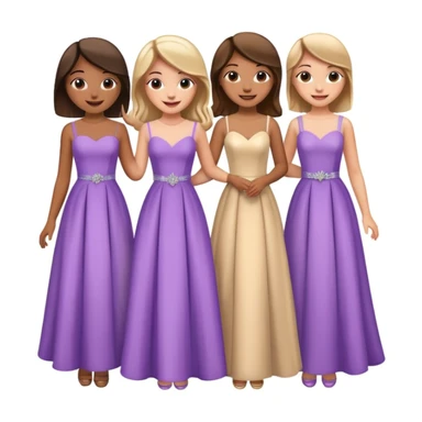 girls in a prom sticker