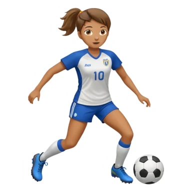 una donna che gioca a calcio sticker