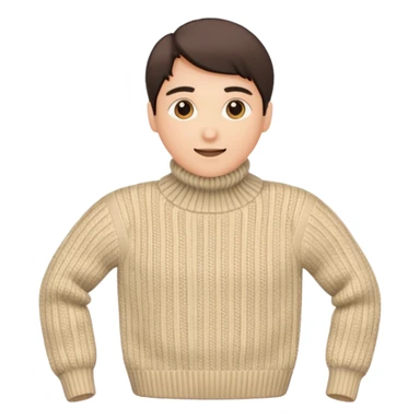 beije turtleneck sweater sticker