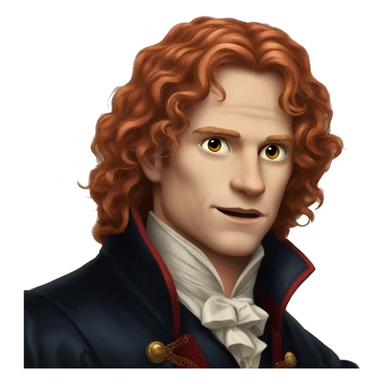 Sam Reid Lestat de Lioncourt vampire red hair  sticker