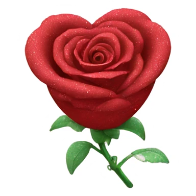 Rose Heart with Gitter  sticker