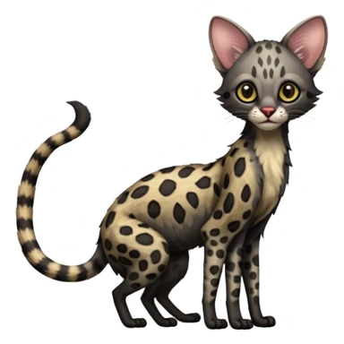 Margay-Lykoi-Genet-fusion-hybrid-animal-creature, full body sticker