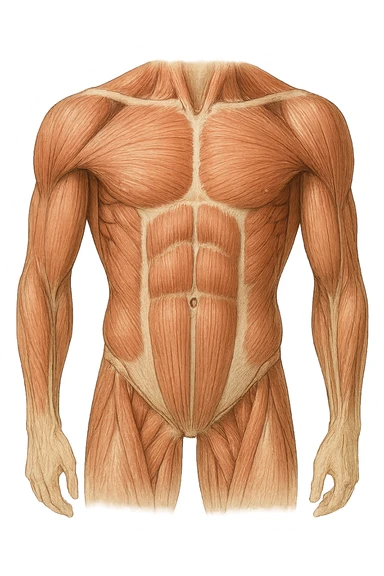 muscoli del core (addominali) senza scritted sticker