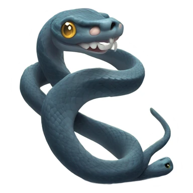 A snake around the moon  sticker