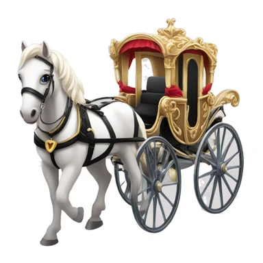 Fancy princess horse carriage  sticker