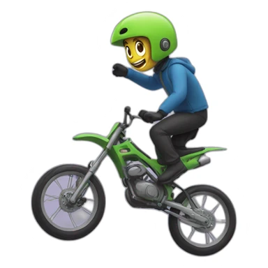 Create an emoji that bikes doing a stunt wheeling  sticker