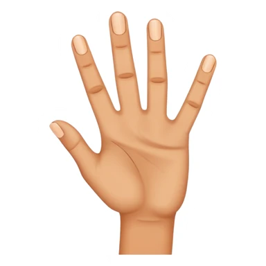 Showing 4 fingers  sticker