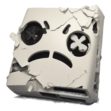 Smashed up PlayStation 5 Console sticker