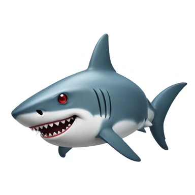 Shark with clown face sticker