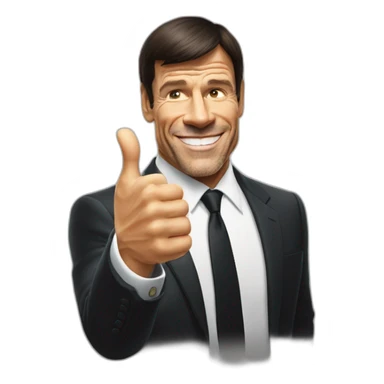 Tony Robbins thumbs up sticker
