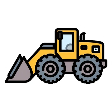 Construction equipment, bulldozer sticker