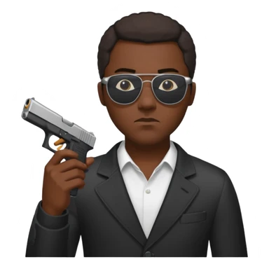Smoking black guy with a glock in his on his other hand with some sunglasses  sticker