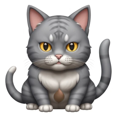 cat with muscle sticker