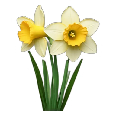 daffodil flowers sticker