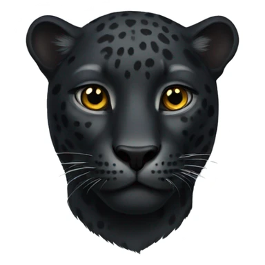 Black leopard sticker