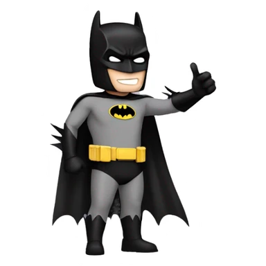 Batman waving bey to something  sticker