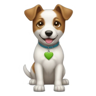 Un chien avec un trèfle sticker