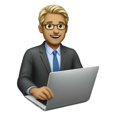 an English teacher with a lap top sticker