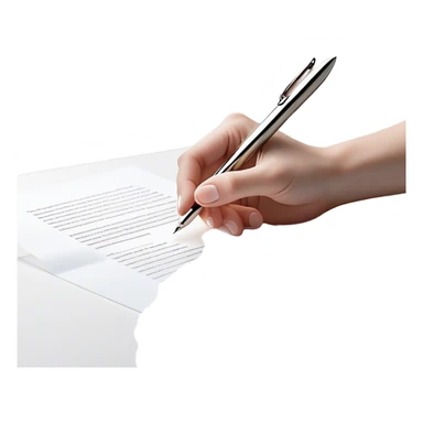 A glowing, slightly transparent hand—representing the future self—emerges from a piece of paper, offering a pen to the present self. The present self’s hand, solid and real, reaches out to take it, symbolizing the moment of choosing action over procrastination, guided by the future self’s wisdom. sticker