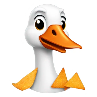 Goose eating Doritos sticker