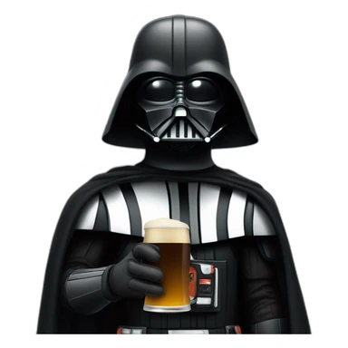 Dark Vador With beer  sticker