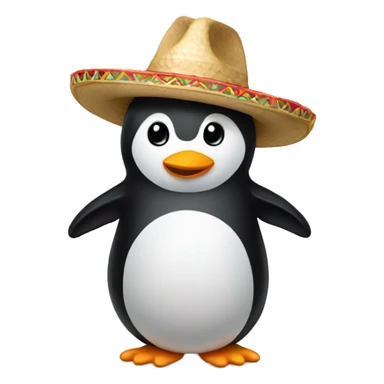 Pingüino con sombrero sticker