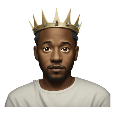 Kendrick Lamar wearing a crown of thorns  sticker