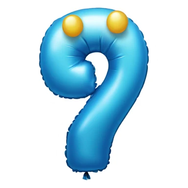 Blue birthday number FOUR balloon sticker