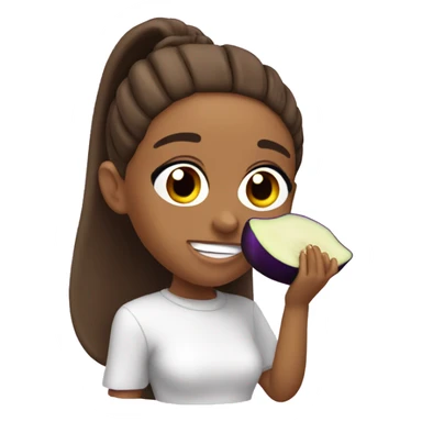 Ariana Grande eating eggplant sticker