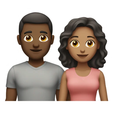 Husband and wife, both with light skin and dark hair sticker