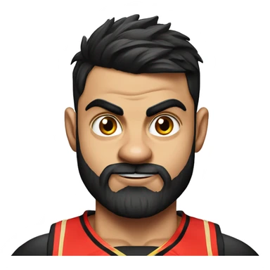 Virat kohli in RCB jersey playing basketball sticker
