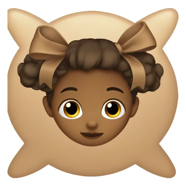 Brown baby bow  sticker