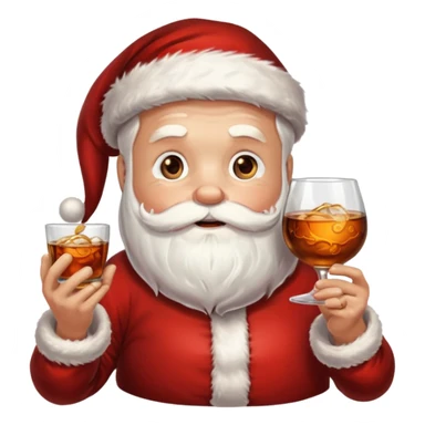 Santa bourbon sticker