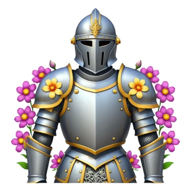 Knight armor  in flowers sticker