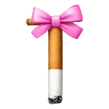 cigarette with pink bow sticker